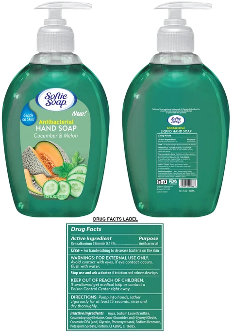 Softie Antibacterial HANDSOAP Cucumber and Melon 포장