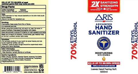 Aris Advanced Hand Sanitizer 포장