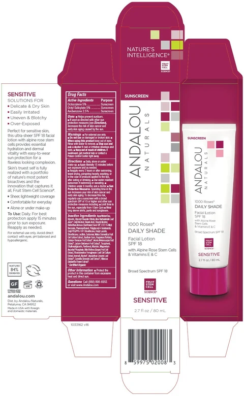 1000 Roses Daily Shade Facial SPF 18 포장