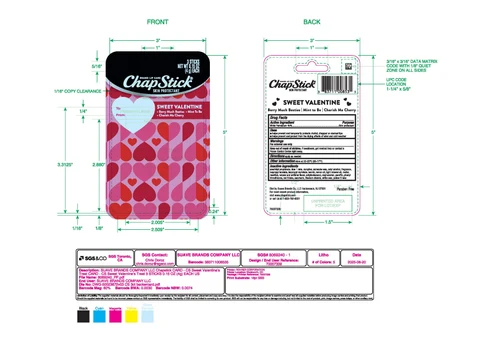 ChapStick Sweet Valetine Berry Much Besties, Mint To Be, Cherish Me Cherry 포장
