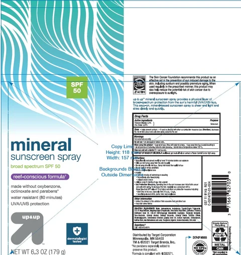 Target Up and Up Mineral Sunscreen Broad Spectrum SPF 50 Reef-Conscious Formula packaging