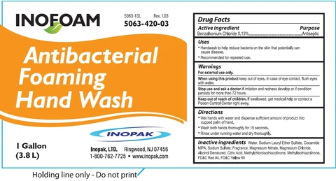 Inofoam Antibacterial Foaming Hand Wash packaging