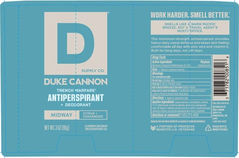 Trench Warfare Antiperspirant Deodorant Midway packaging