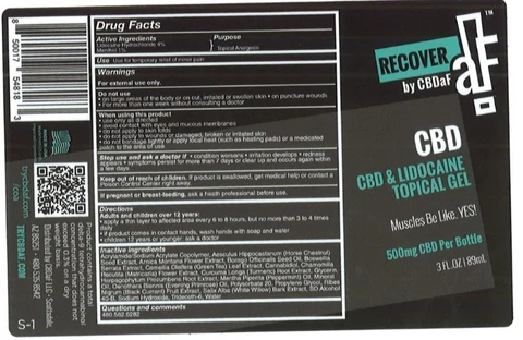 CBDaFTopical Gel packaging