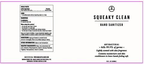 Squeaky Clean packaging