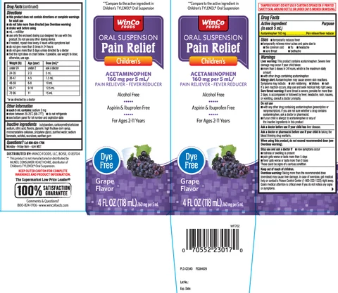 Childrens Pain Relief Dye-Free packaging
