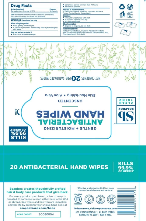 Soapbox Antibacterial Hand Wipes 포장