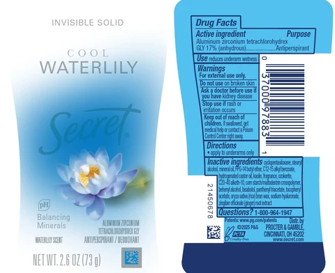 Secret Cool Waterlily Invisible 포장