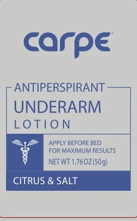 Carpe Antiperspirant Citrus and Salt 포장