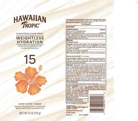 HAWAIIAN TROPIC 포장