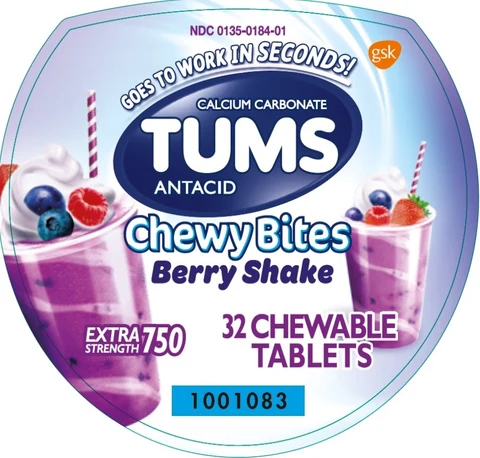Tums Chewy Bites Berry Shake 포장