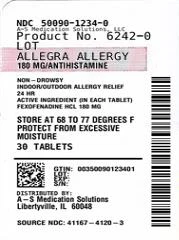 ALLEGRA ALLERGY / Allegra Allergy 포장
