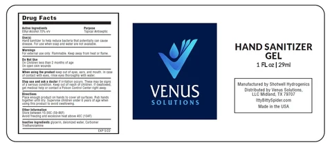 VENUS SOLUTIONS HAND SANITIZER 포장