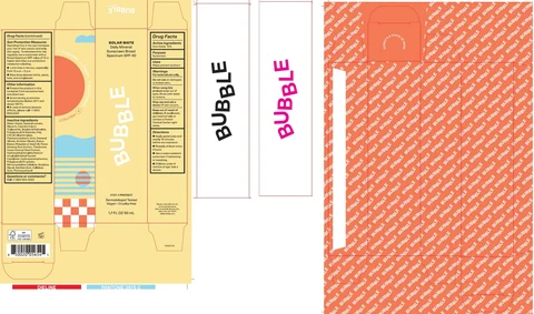 Bubble Solar Mate Daily Mineral Sunscreen SPF 40 packaging