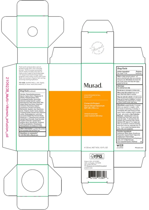 Correct and Protect Serum Broad SpectrumSPF 45 포장