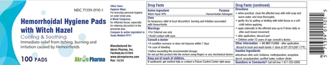 Hemorrhoidal Hygiene pads 포장