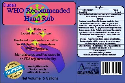 WHO Recommended Hand Rub packaging