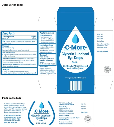 C-MORE Glycerin Lubricant Eye Drops packaging