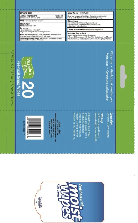 Antibacterial Moist Wipes 포장