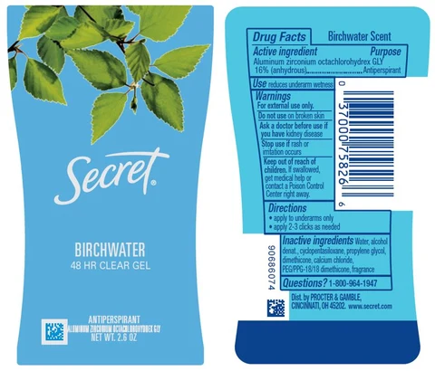 Secret Birchwater Clear 포장