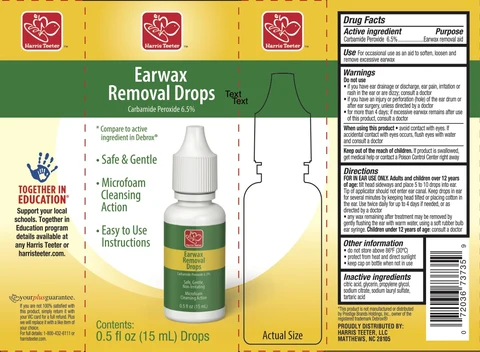 Harris Teeter Earwax Removal Drops packaging