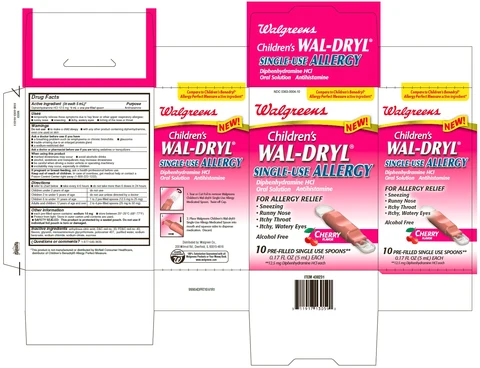 Childrens WAL-DRYLSingle-Use Allergy packaging