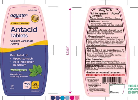 equate Extra Strength Antacid packaging