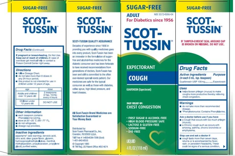 Scot-Tussin Expectorant SF Cough 포장