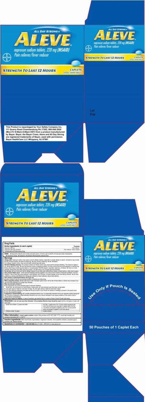Aleve Caplets 포장