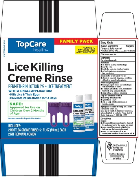 Topcare lice killing creme rinse packaging