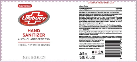 Lifebuoy Hand Sanitizer75 PERCENT packaging