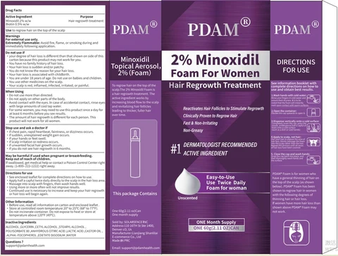 2% Minoxidil Hair Regrowth Foam 포장