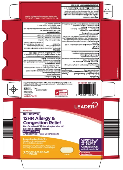 LEADER 12HR ALLERGY AND CONGESTION RELIEF packaging