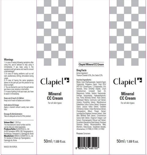 Clapiel Mineral CC packaging