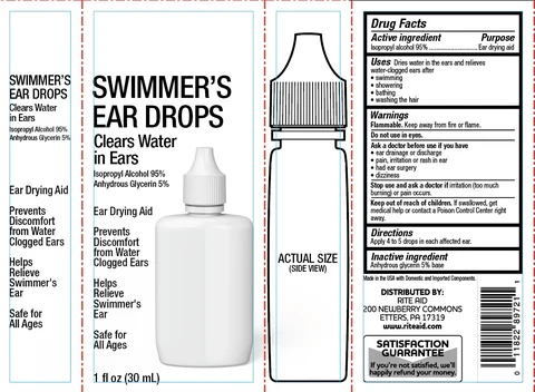 Rite Aid Swimmers Ear Drops packaging