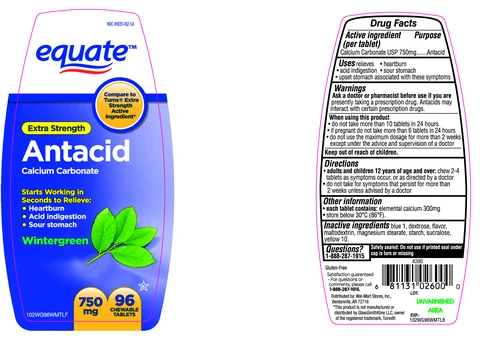 equate Extra Strength AntacidWintergreen packaging
