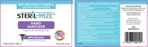 Steril-Wize Anti-Bacterial Hand Sanitizer packaging