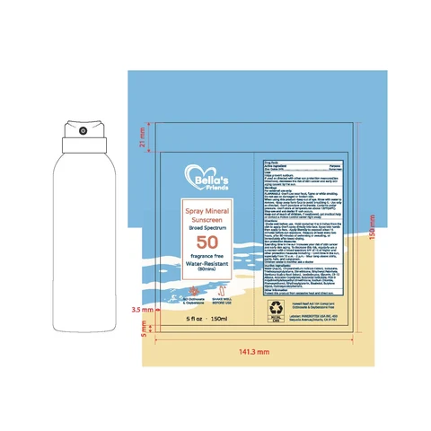 Bella s Friends SPF50 Sunscreen 포장