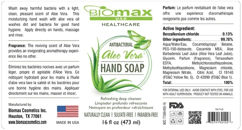 Biomax USA ANTIBACTERIAL HAND WASH 포장