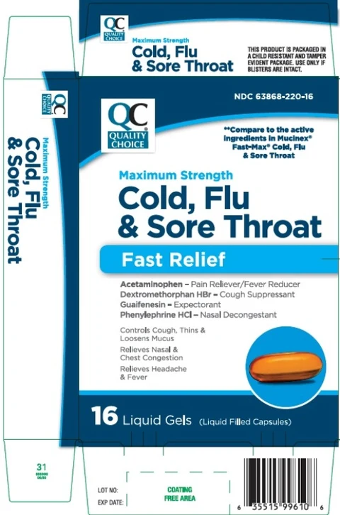 COLD FLU and SORE THROAT RELIEF packaging
