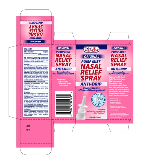 TODAYS HEALTH NASAL RELIEF ORIGINAL 포장
