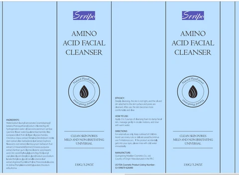 Srripo Amino Acid Facial Cleanser packaging