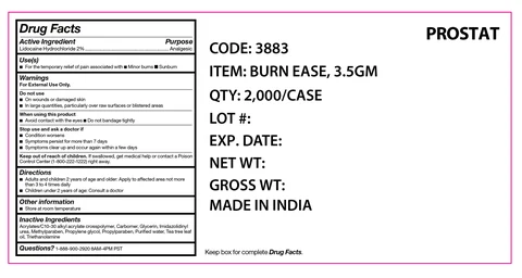 Burn Ease, 3.5g packaging