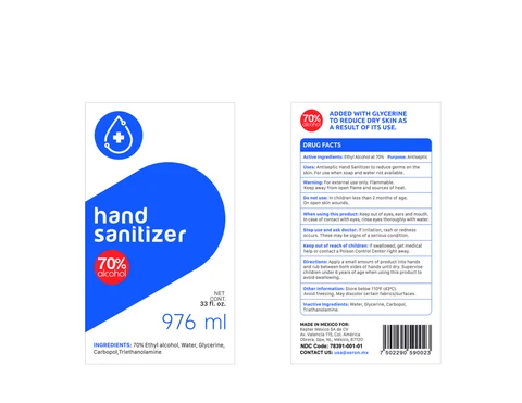 Hand Sanitizer packaging