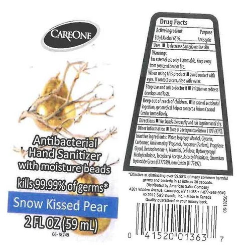 CARE ONEANTIBACTERIAL SNOW KISSED PEAR packaging
