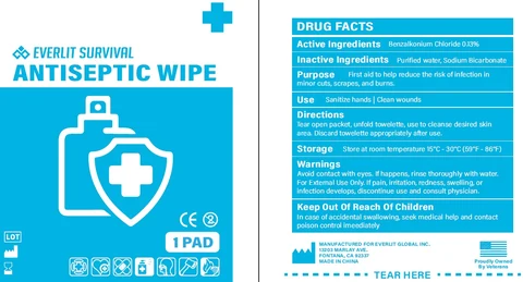 Antiseptic wipe packaging