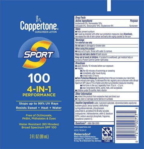 Coppertone Sport Sunscreen SPF 100 포장