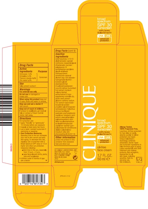 Clinique Broad Spectrum SPF 30 Oil Free Face With Solar Smart 포장