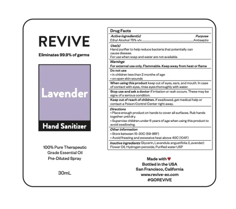 REVIVE Hand Sanitizer - Protect / REVIVE Hand Sanitizer - Immunity Boost / REVIVE Hand Sanitizer - Lavender 포장