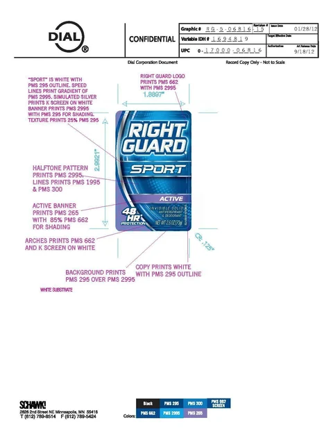 Right Guard SportActive packaging